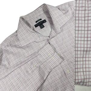Pronto Uomo Men's Non Iron Classic Fit Dress Shirt Purple Plaid 18 34 35